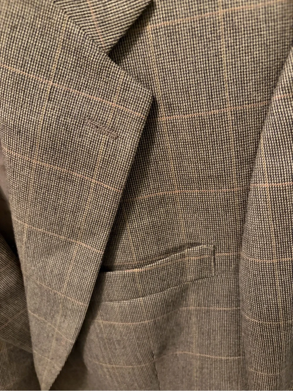 Vintage Brooks Brothers Blazer 41 RG Brown Houndstooth Windowpane Plaid Wool USA